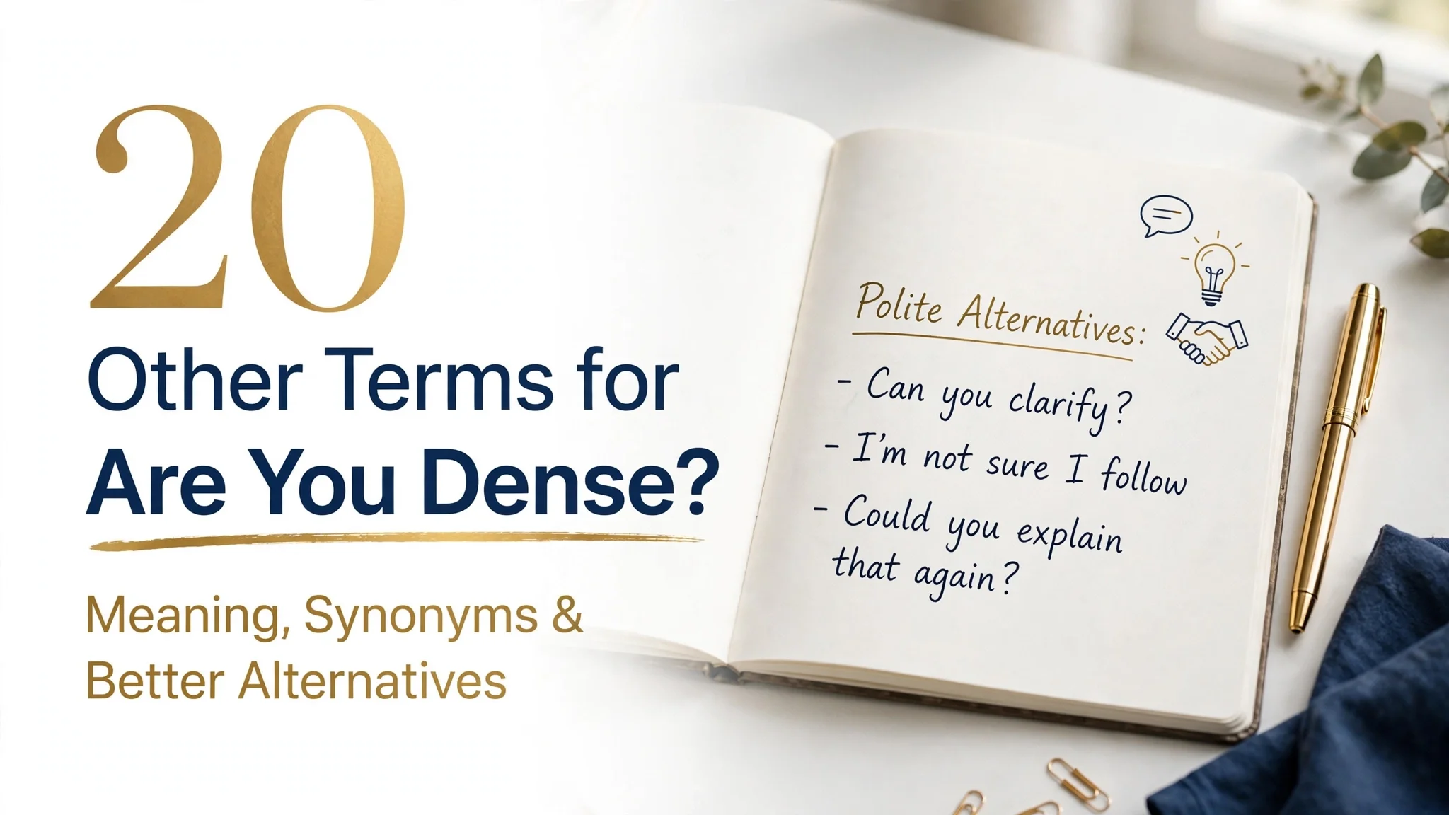Other Terms For “Are You Dense?”: Meaning, Synonyms & Better Alternatives