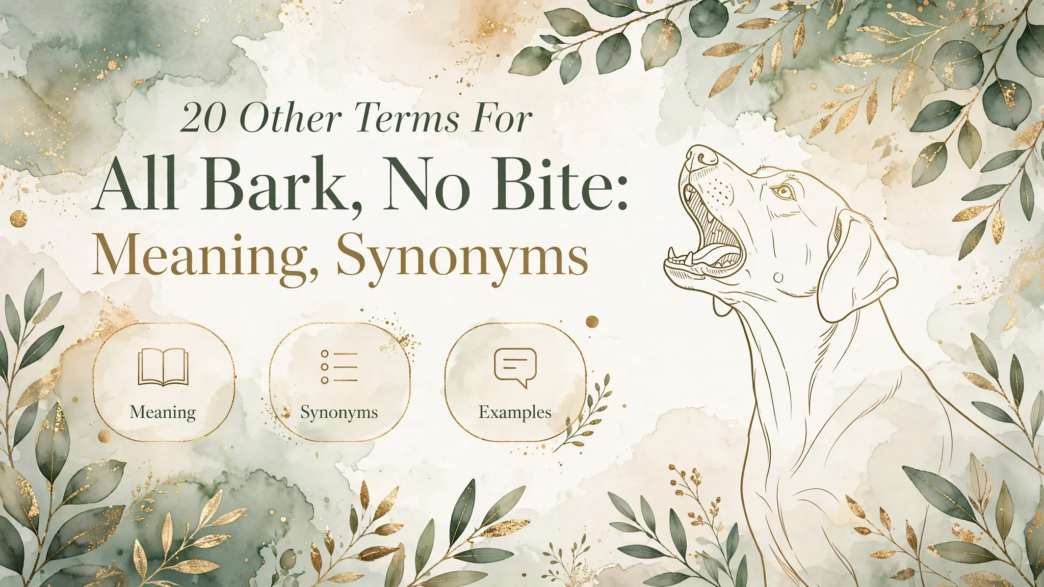 Other Terms For “All Bark, No Bite”: Meaning, Synonyms