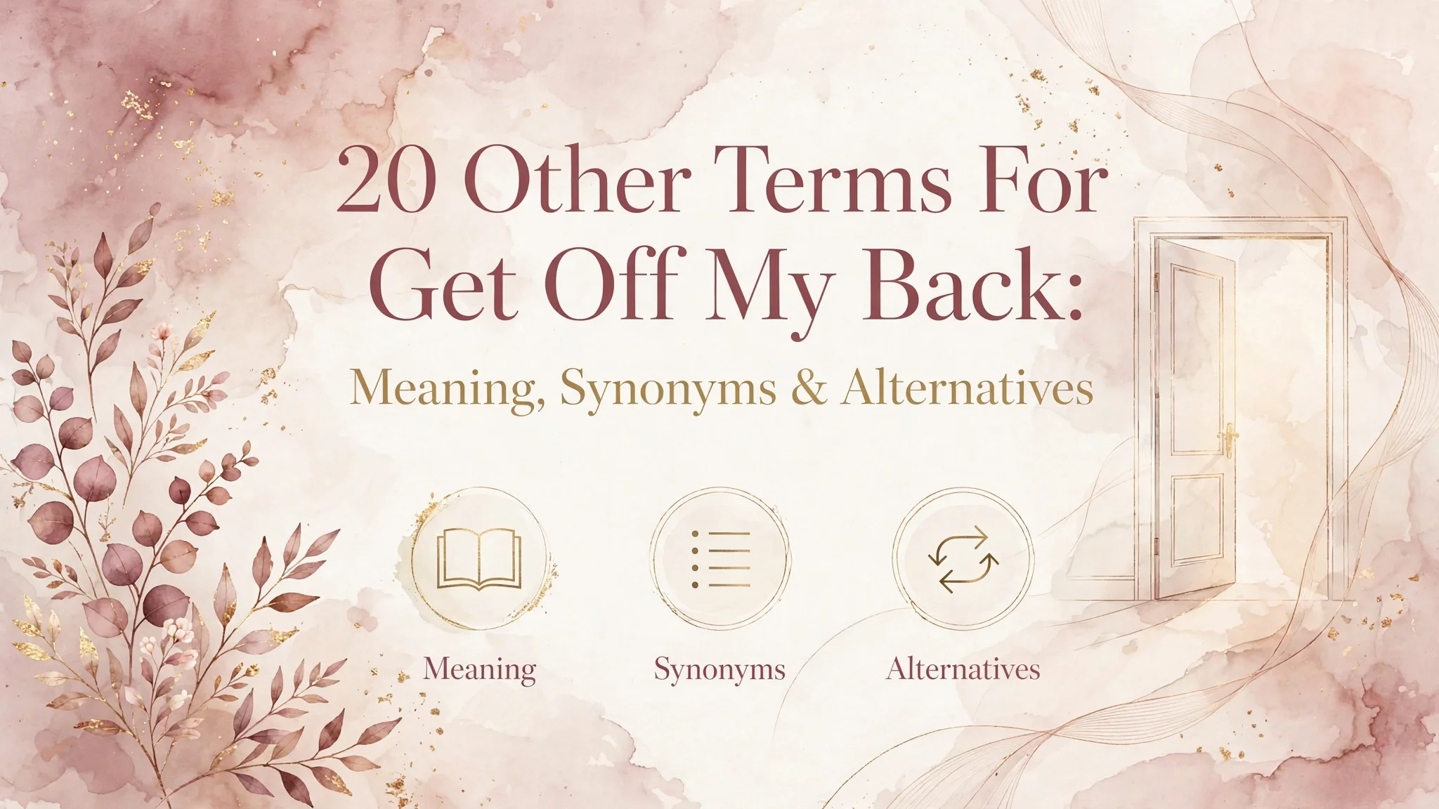 Other Terms For “Get Off My Back”: Meaning, Synonyms & Alternatives