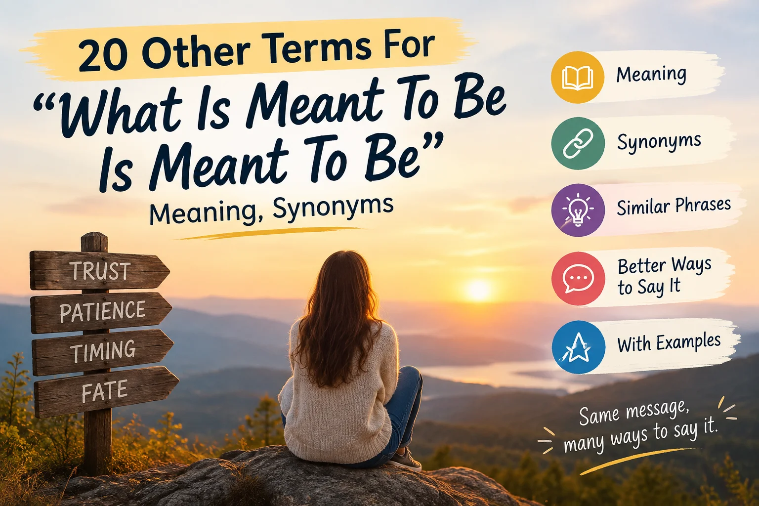 Other Terms For “What Is Meant To Be Is Meant To Be”: Meaning, Synonyms
