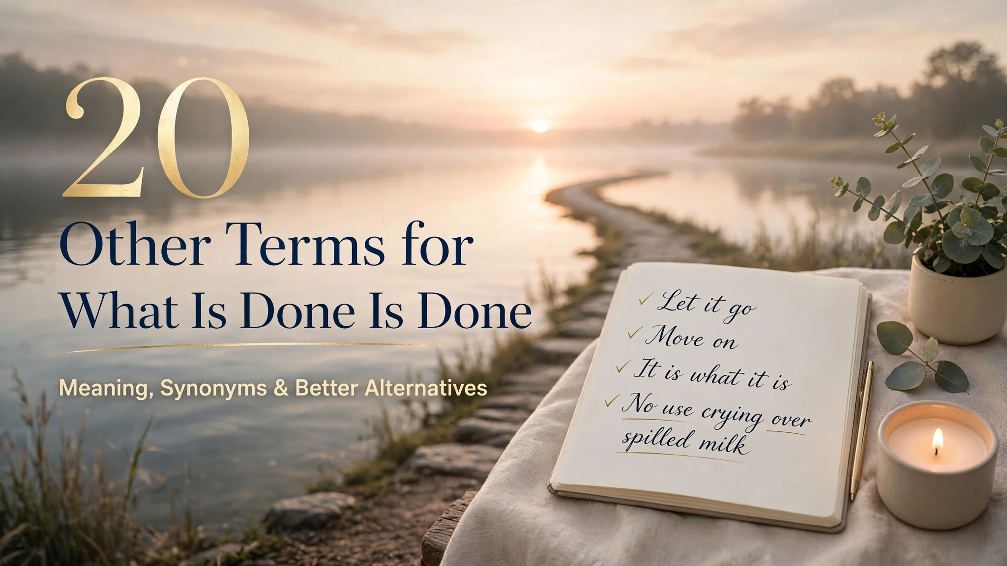 Other Terms For “What Is Done Is Done”: Meaning, Synonyms & Better Alternatives